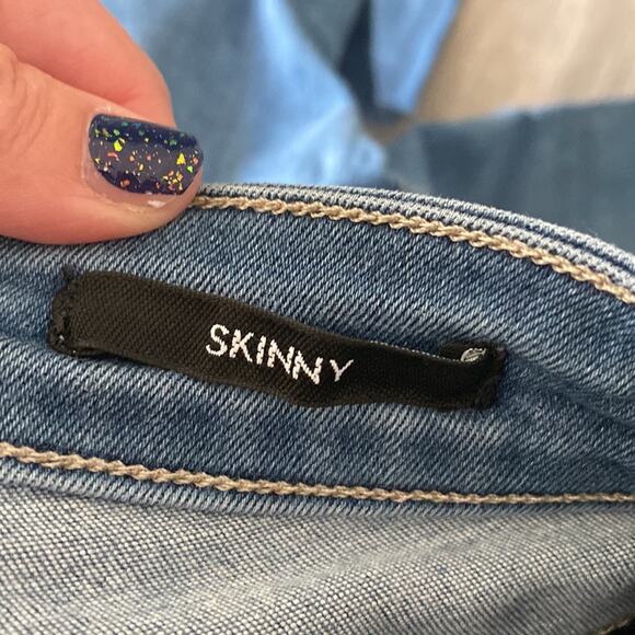 Parker Smith Light Wash Ankle Raw Hem High Waist Skinny Jeans Size 2/26 - Picture 11 of 13